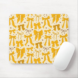 Tapis De Souris Motif de lignes jaunes Whimsical