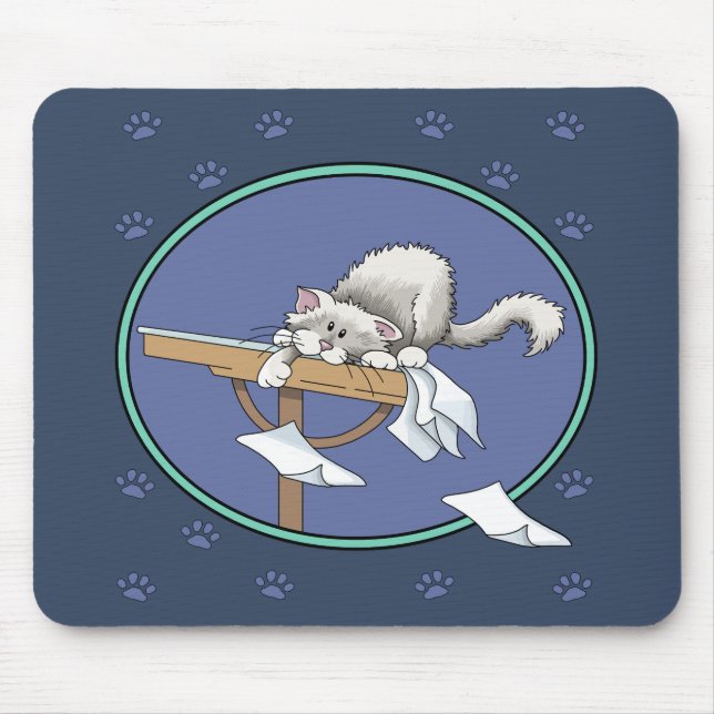 Tapis De Souris Motif de méfaits de chat (Devant)