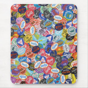 Tapis De Souris Motif de montage d'autocollants de fruits