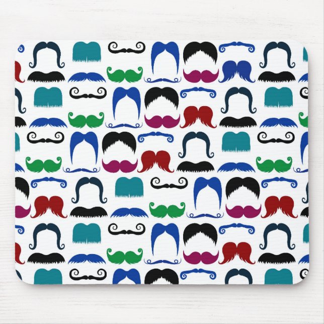 Tapis De Souris Motif de moustache de moustache rétro (Devant)