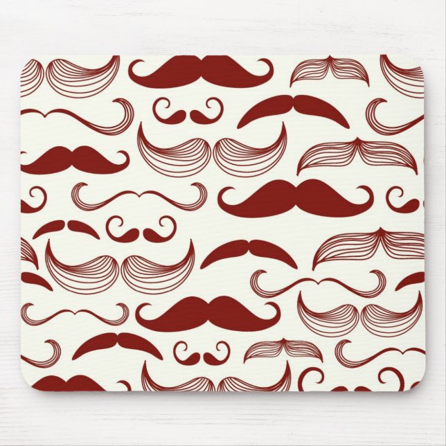 Tapis De Souris Motif de moustache, rétro style 3 (Devant)