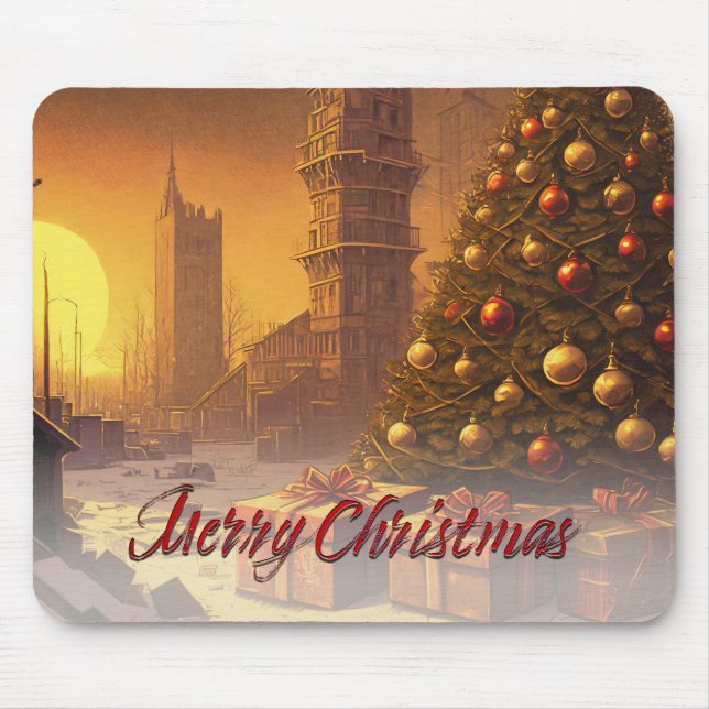 Tapis De Souris Motif de Noël apocalyptique, avec Présentations (Devant)