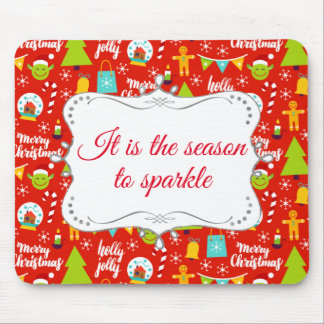 Tapis De Souris Motif de Noël Festif Personnalisé