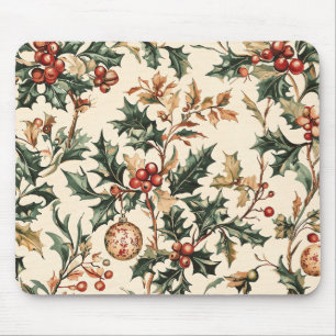 Tapis De Souris Motif de Noël floral Poinsettia (3)