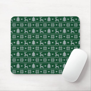 Tapis De Souris Motif de Noël tricoté sans couture