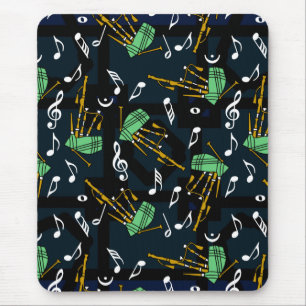 Tapis De Souris Motif de note musicale Bagpipes