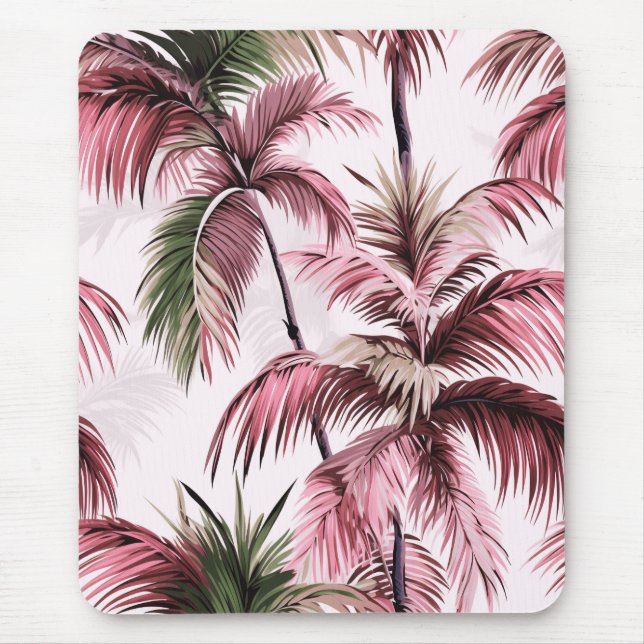 Tapis De Souris Motif de palme Ethereales rosé (Devant)