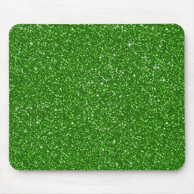 Tapis De Souris Motif de Parties scintillant Green Faux (Devant)