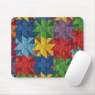 Tapis De Souris Motif de patchwork à pinwheeler