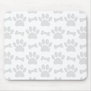 Tapis De Souris Motif De Pâtes Et De Bones De Chien Coupé En Papie