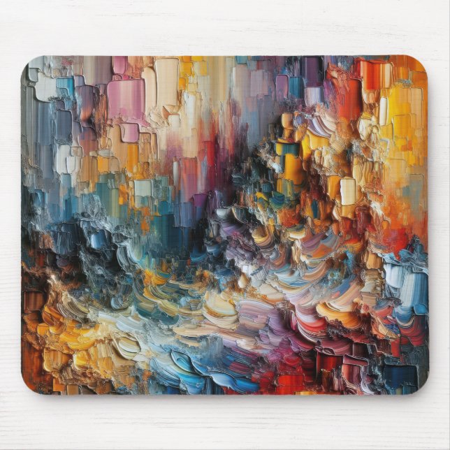 Tapis De Souris Motif de peinture épaisse texture (Devant)