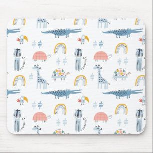 Tapis De Souris Motif de plaisir animal Doodle