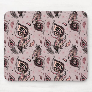 Tapis De Souris Motif de plume de paon