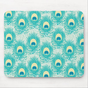 Tapis De Souris motif de plumes de paon