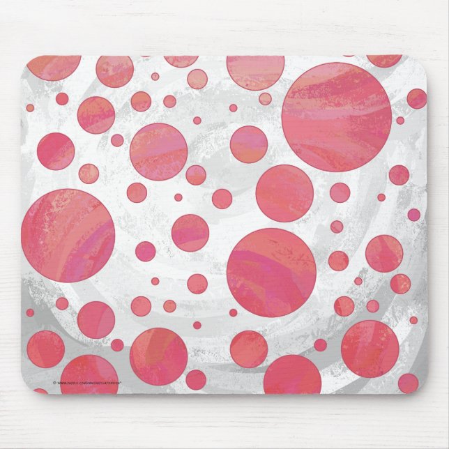 Tapis De Souris Motif de point de rotation saumon (Devant)