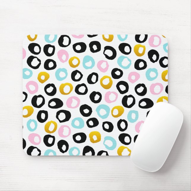 Tapis De Souris Motif de points abstraits tendance (Avec souris)