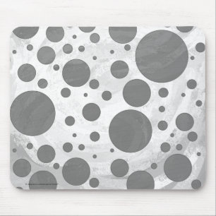 Tapis De Souris Motif de points Polka gris ardoise