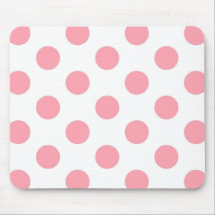 Tapis De Souris Motif de pois mignon de rose en pastel sur Girly