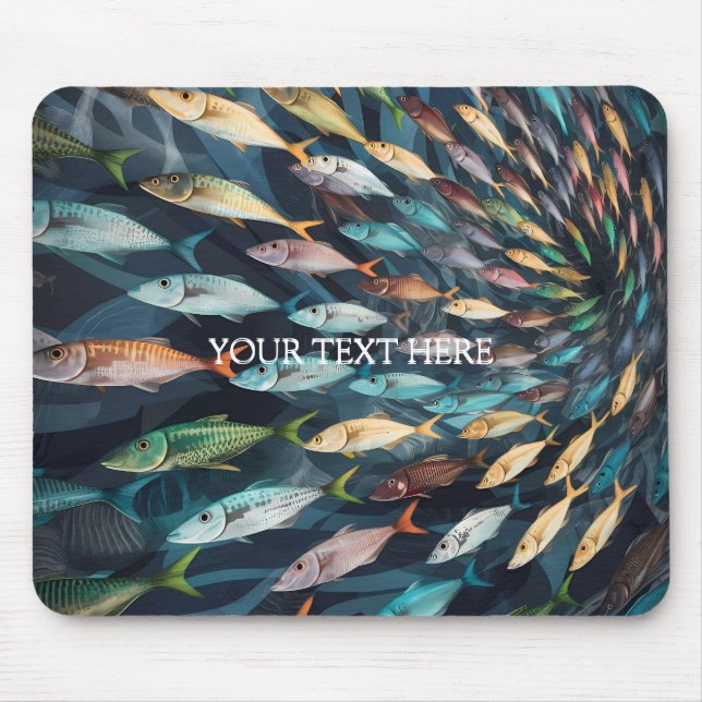 Tapis De Souris Motif de poisson Whimsical (Devant)