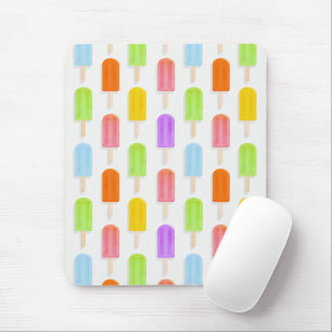Tapis De Souris Motif de Popsicles arc-en-ciel d'été
