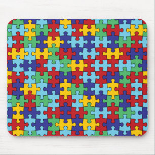 Tapis De Souris Motif de puzzle de sensibilisation sur l'autisme