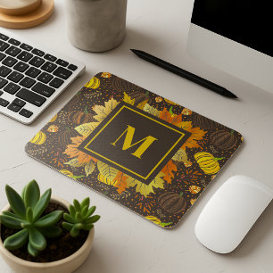 Tapis De Souris Motif de récolte de citrouilles d'automne