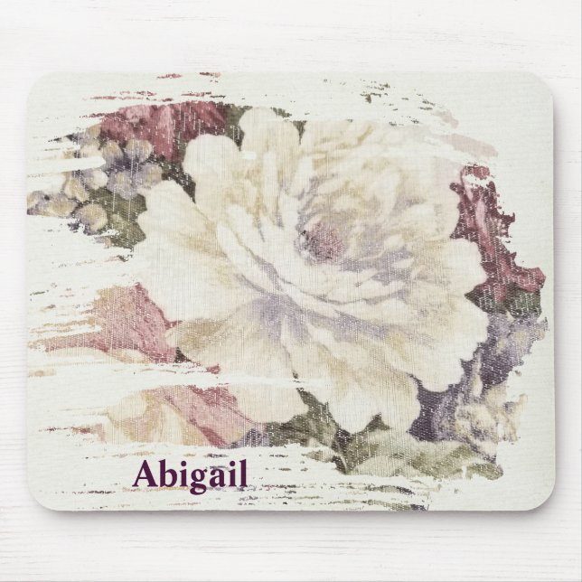 Tapis De Souris Motif de rembourrage rose rétro (Devant)