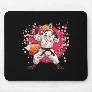 Tapis De Souris Motif de renard de karaté Taekwondo Jiu-jitsu Mma