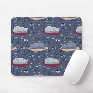 Tapis De Souris Motif de rêve de chats doux et confortable