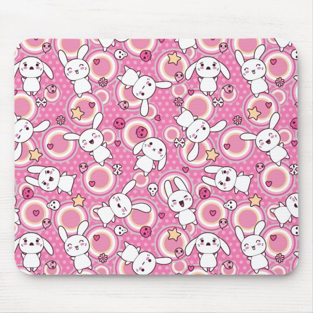 Tapis De Souris motif de rose de kawaii (Devant)