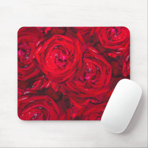 Tapis De Souris Motif de roses rouges profondes