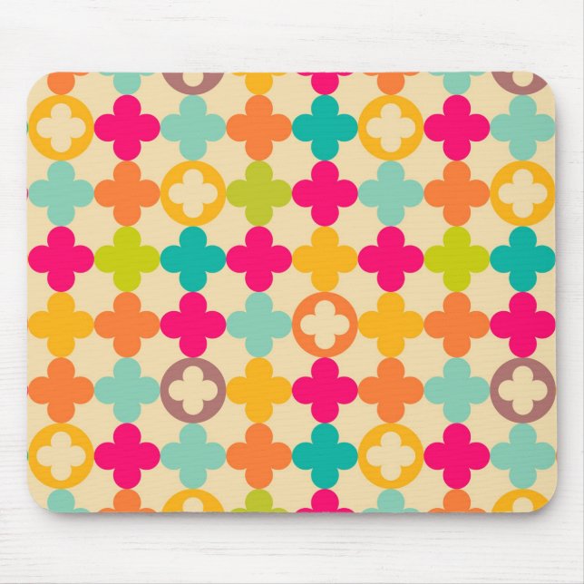Tapis De Souris motif de rosette médiéval Vintage (Devant)