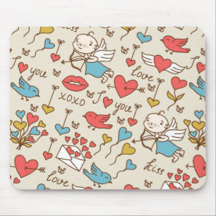Tapis De Souris Motif de Saint-Valentin avec le cupidon