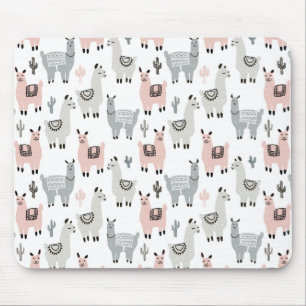 Tapis De Souris Motif de sourire de lamas