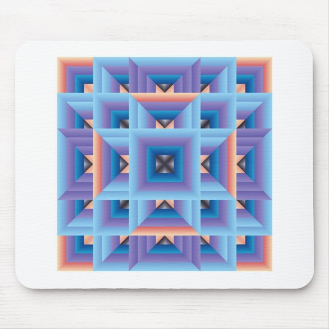Tapis De Souris Motif de surface composée 3 en bleu et violet (Devant)