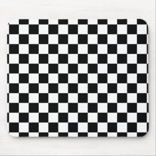 Tapis De Souris motif de tableau de bord noir et blanc