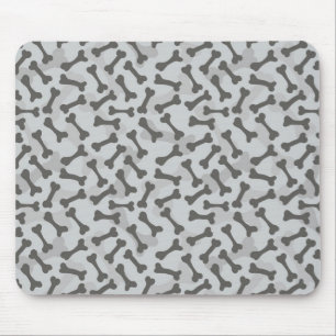 Tapis De Souris Motif de texture d'os à fond gris
