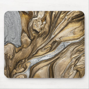Tapis De Souris Motif de tourbillon de marbre terreux glamour
