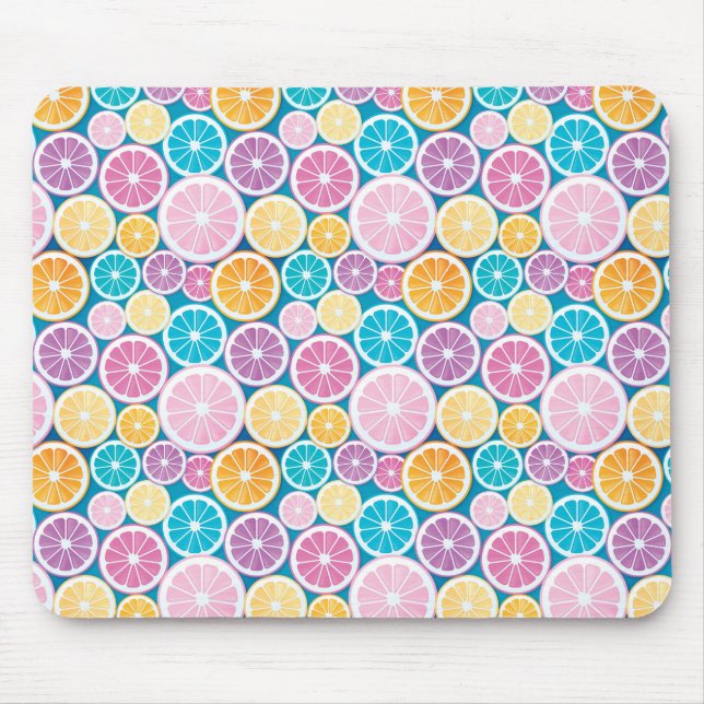 Tapis De Souris Motif de tranches d'agrumes (Devant)