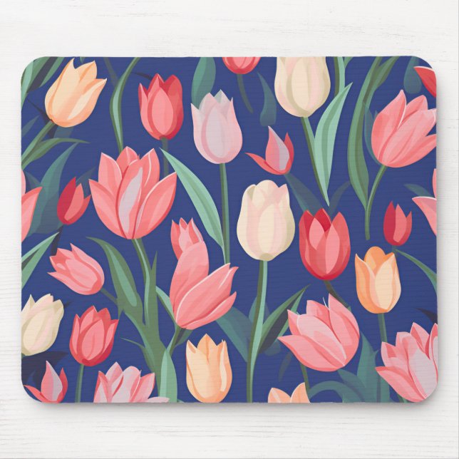 Tapis De Souris Motif de tulipes (Devant)