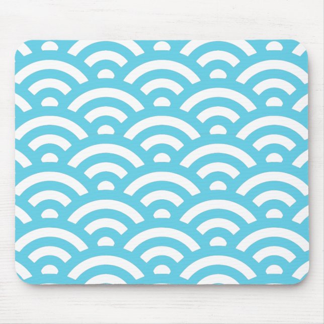 Tapis De Souris Motif de vague bleue (Devant)