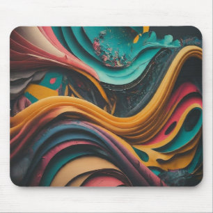 Tapis De Souris Motif de vague coloré