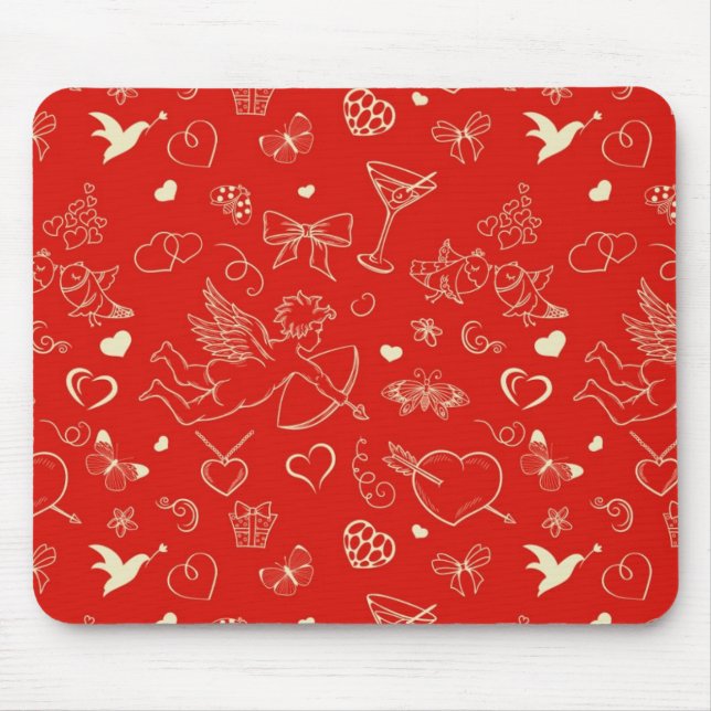 Tapis De Souris Motif de Valentine (Devant)