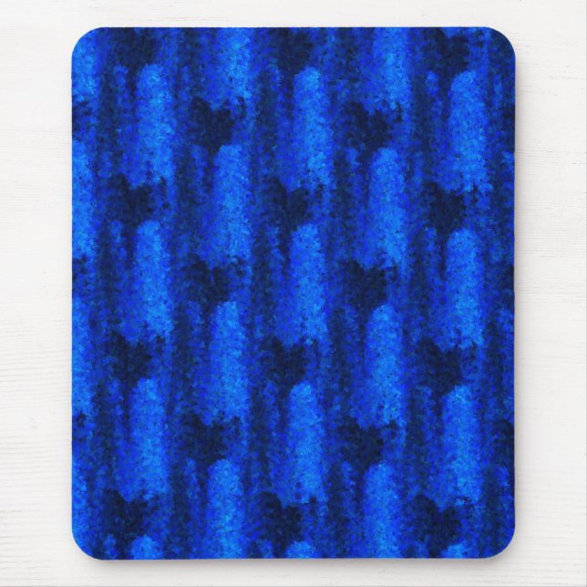 Tapis De Souris Motif de verre brisé bleu (Devant)