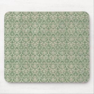 Tapis De Souris Motif de vert de damassé