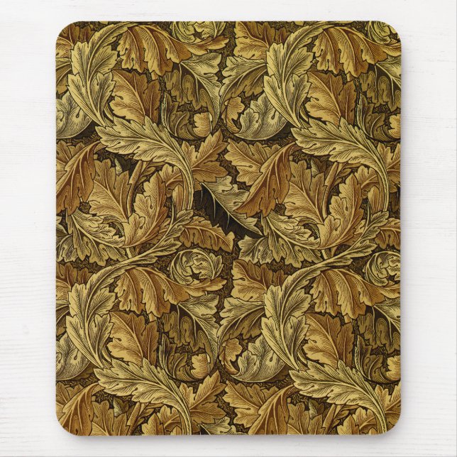 Tapis De Souris Motif de William Morris de feuille d'automne (Devant)