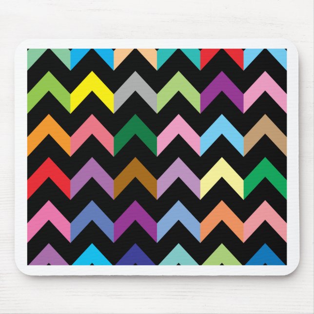 Tapis De Souris Motif de zigzag coloré (Devant)