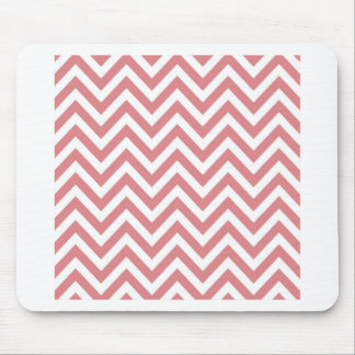 Tapis De Souris Motif de zigzag de corail et blanc de Chevron