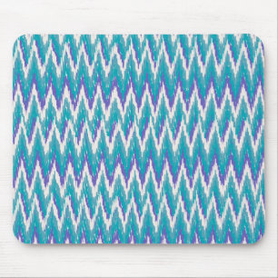Tapis De Souris Motif de zigzag d'iKat de Teal et d'améthyste