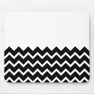 Tapis De Souris Motif de zigzag noir et blanc. Plaine de partie